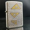 Bật Lửa Zippo Used Họa Tiết Thổ Cẩm Đắp Nổi Bạc Vàng Rất Hiếm Đời V La Mã Năm 1989 ZQHU8