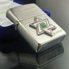 Bật Lửa Zippo Ngôi Sao Đính Đá Thạch Anh Xanh Ngọc May Mắn đời XII La Mã năm 1996 ZL299