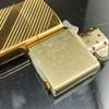 Bật Lửa Zippo Mạ Vàng Gold Plated Cổ Vân Xéo Đời 1 Vạch Sắc Năm 1981 ZQH45