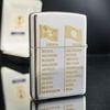 Bật Lửa Zippo Wold Cup Mạ Bạc Đắp Nổi Vàng 2 Mặt Năm 2001 ZL288