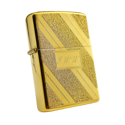 Bật Lửa Zippo Mạ Vàng Gold Plated Đời 2 Vạch Sắc Năm 1980 Rất Hiếm ZQH52