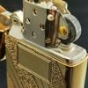 Bật Lửa Zippo Mạ Vàng Gold Plated Đời 5 Vạch Sắc Năm 1977 Rất Hiếm ZQH50