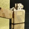 Bật Lửa Zippo Mạ Vàng Gold Plated Đời 5 Vạch Sắc Năm 1977 Rất Hiếm ZQH50