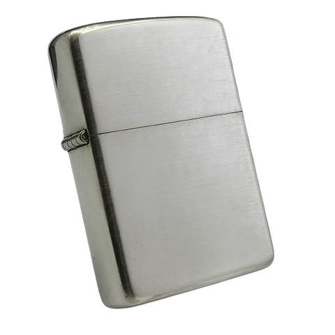 BẬT LỬA ZIPPO BẠC ĐÚC NGUYÊN KHỐI STERLING CHỮ XÉO CỔ HIẾM NĂM 1991 ZBU65