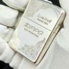 BẬT LỬA ZIPPO BẠC ĐÚC NGUYÊN KHỐI STERLING HOA VĂN NỔI BẢN LIMITED HIẾM GẶP NĂM 1994 ZBU68