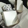 BẬT LỬA ZIPPO BẠC ĐÚC NGUYÊN KHỐI STERLING CHỮ XÉO CỔ HIẾM NĂM 1991 ZBU65