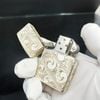 BẬT LỬA ZIPPO BẠC ĐÚC NGUYÊN KHỐI STERLING SỦI TAY HOA VĂN THỦ CÔNG NĂM 1992 ZBU67