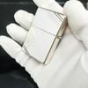 BẬT LỬA ZIPPO BẠC ĐÚC NGUYÊN KHỐI STERLING BẢN VINTAGE CHẶT GÓC NĂM 1995 ZBU64