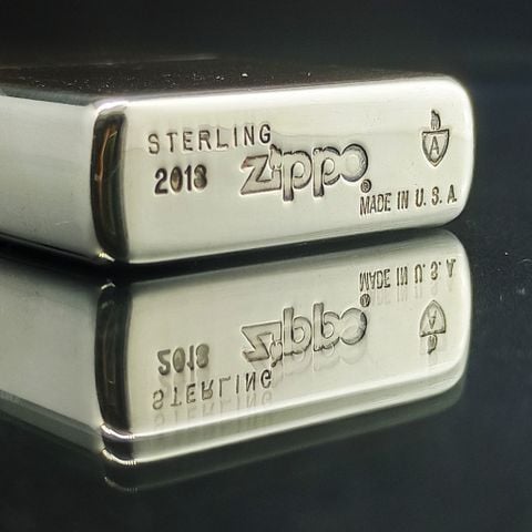 BẬT LỬA ZIPPO ARMOR VỎ DẦY BẠC ĐÚC NGUYÊN KHỐI STERLING NĂM 2018 ZBU70