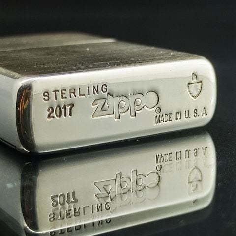 BẬT LỬA ZIPPO ARMOR VỎ DẦY BẠC ĐÚC NGUYÊN KHỐI STERLING NĂM 2017 ZBU72