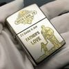 BẬT LỬA ZIPPO ARMOR VỎ DẦY CHROME BÓNG KHẮC CHA CON Ý NGHĨA 4 MẶT ZKC23