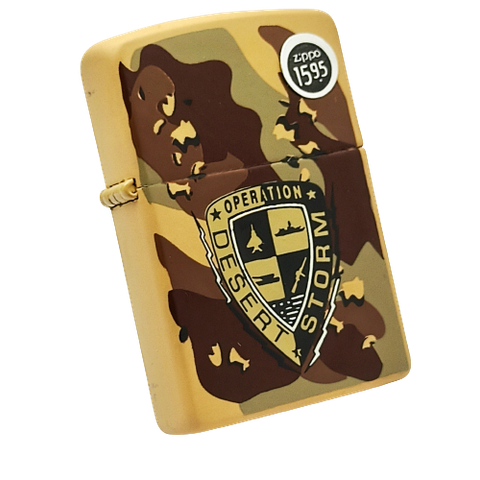 Bật Lửa Zippo Operation Desert Storm Gulf War đời VI La Mã năm 1990 Chiến Tranh Vùng Vịnh Bão Táp Sa Mạc ZL309