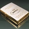 BẬT LỬA ZIPPO MẠ BẠC DEMI VÀNG LOGO ZIPPO BÔNG LÚA NĂM 2002 ZN133