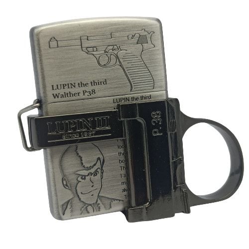 BẬT LỬA ZIPPO MẠ BẠC LUPIN ĐẾ SÚNG CỰC ĐỘC ĐẸP ĐỜI XVI LA MÃ NĂM 2000 ZL322