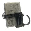 BẬT LỬA ZIPPO MẠ BẠC LUPIN ĐẾ SÚNG CỰC ĐỘC ĐẸP ĐỜI XVI LA MÃ NĂM 2000 ZL322