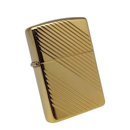 BẬT LỬA ZIPPO MẠ VÀNG GOLD PLATED VÂN CHÉO ĐỜI VIII LA MÃ NĂM 1992 ZL316
