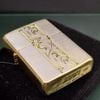 BẬT LỬA ZIPPO MẠ BẠC DEMI VÀNG HOA VĂN HAI MẶT ĐỜI VIII LA MÃ NĂM 1992 ZL315
