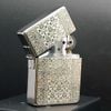 BẬT LỬA ZIPPO REPLICA 1935 MẠ BẠC HOA VĂN HAI MẶT NĂM 2018 Z287