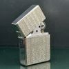 BẬT LỬA ZIPPO REPLICA 1935 MẠ BẠC HOA VĂN HAI MẶT NĂM 2018 Z287