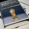 Bật Lửa Zippo Wold Cup Bản Limited Mạ Bạc Đắp Nổi Vàng 2 Mặt Năm 2005 ZN136