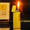 Bật Lửa Dunhill Bọc Vàng Vân Kim Cương Đầu Trơn Bóng Bản Lề Tròn DH100