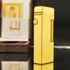 Bật Lửa Dunhill Bọc Vàng Vân Kim Cương Đầu Trơn Bóng Bản Lề Tròn DH100