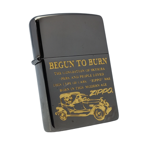 Bật Lửa Zippo Đồng Khối Mạ Titanium Phủ Vàng Chủ Đề Xe Cổ Năm 1990 đời VI La Mã  ZL354