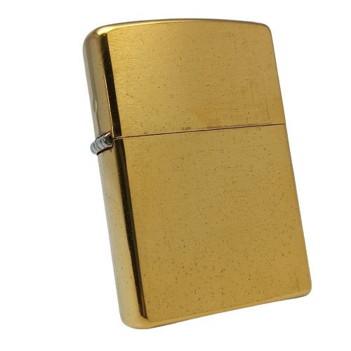 Bật Lửa Zippo Đồng Khối Mạ Vàng Trơn Phay Xước Năm 2000 đời XVI La Mã Gold Plated  ZL372