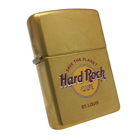 Bật Lửa Zippo Đồng Khối Chủ Đề Hard Rock Cafe Năm 1998 Đời XIV La Mã  ZL363