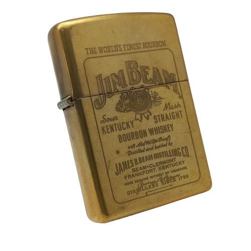 Bật Lửa Zippo Đồng Khối Chủ Đề Jim Beam Năm 1996 Đời XII La Mã  ZL356