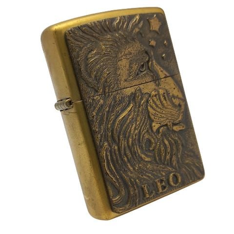 Bật Lửa Zippo Đồng Khối Emblem Chúa Sơn Lâm Năm 1998 Đời XIV La Mã  ZL333