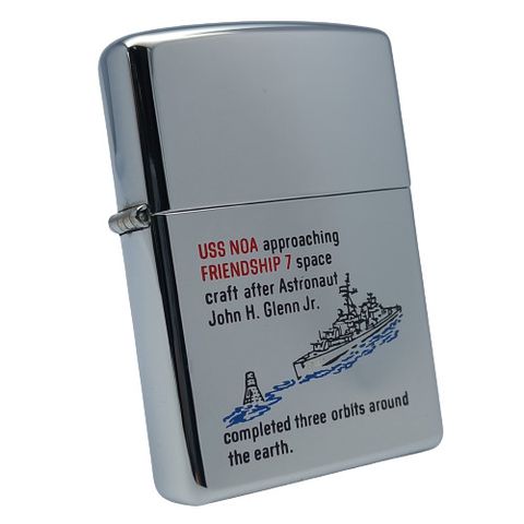 Bật Lửa Zippo Đồng Khối Mạ Chrome Bóng Chủ Đề Tầu Chiến Năm 1997 đời XIII La Mã  ZL325