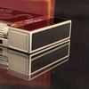 D165 - Bật Lửa Dupont Men Đen Viền Trắng Hổ Núi