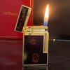 D173 - Bật Lửa Dupont Men Đen Vân Pháp Hoa