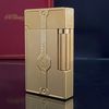 D178 - Bật Lửa Dupont Mạ Vàng Vân Kim Cương Logo Dupont