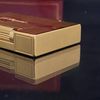 D178 - Bật Lửa Dupont Mạ Vàng Vân Kim Cương Logo Dupont