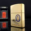Bật Lửa Zippo Đồng Khối Mạ Vàng Chủ Đề Tầu Chiến Năm 1993 đời IX La Mã Gold Plated  ZL367