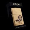 Bật Lửa Zippo Đồng Khối Mạ Vàng Chủ Đề Tầu Chiến Năm 1993 đời IX La Mã Gold Plated  ZL367