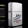Bật Lửa Zippo Đồng Khối Mạ Chrome Bóng Chủ Đề Tầu Chiến Năm 1991 đời VII La Mã  ZL327