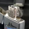 Bật Lửa Zippo Đồng Khối Mạ Chrome Bóng Chủ Đề Tầu Chiến Năm 1991 đời VII La Mã  ZL327