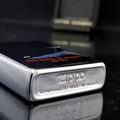 Bật Lửa Zippo Đồng Khối Mạ Chrome Bóng Chủ Đề Tầu Chiến Năm 1991 đời VII La Mã  ZL327