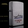 Bật Lửa Zippo Đồng Khối Mạ Chrome Phay Xước Chủ Đề Tầu Chiến Năm 1992 đời VIII La Mã  ZL328