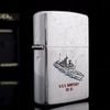 Bật Lửa Zippo Đồng Khối Mạ Chrome Phay Xước Chủ Đề Tầu Chiến Năm 1992 đời VIII La Mã  ZL331
