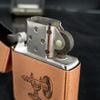 Bật Lửa Zippo Đồng Khối Mạ Copper Đồng Đỏ Năm 1987 Đời III La Mã  ZL347