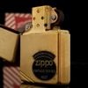 Bật Lửa Zippo Đồng Khối Vintage Chặt Góc Trơn Bóng Năm 1987 Đời III La Mã  ZL342