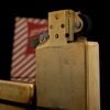 Bật Lửa Zippo Đồng Khối Vintage Chặt Góc Trơn Bóng Năm 1987 Đời III La Mã  ZL342