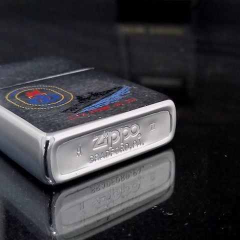 Bật Lửa Zippo Đồng Khối Mạ Chrome Phay Xước Chủ Đề Tầu Chiến Năm 1990 đời VI La Mã  ZL329