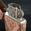Bật Lửa Zippo Copper Đồng Đỏ Hoa Văn Sủi Tay Năm 2003 Used Giá Trị Sưu Tầm Cao ZQH60