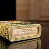 Bật Lửa Zippo Bọc Lưới Vàng Hoa Văn Bông Sen Bản Giới Hạn /9999 cây ZN140
