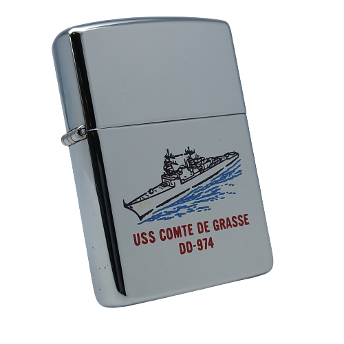 Bật Lửa Zippo Đồng Khối Mạ Chrome Bóng Chủ Đề Tầu Chiến Năm 1991 đời VII La Mã  ZL327